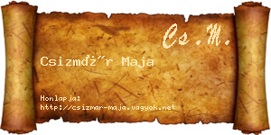 Csizmár Maja névjegykártya